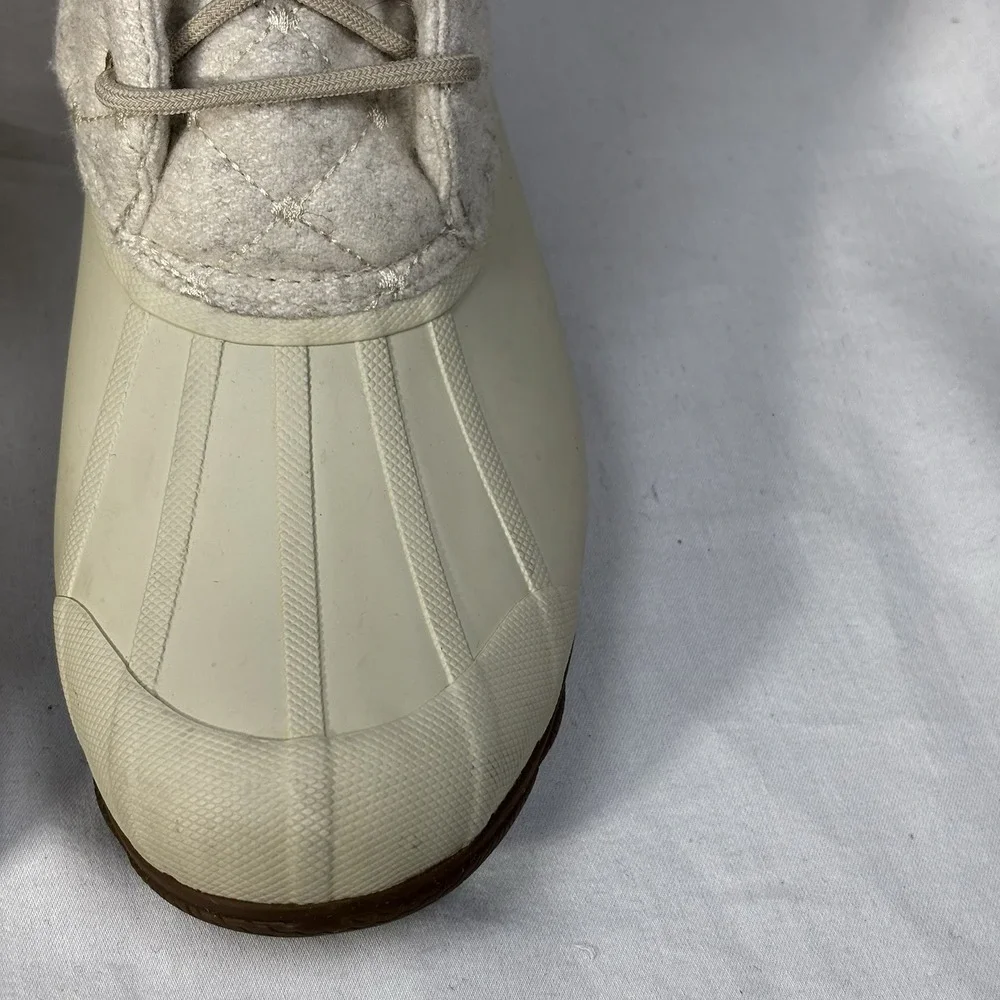 Sperry Women's Syren‎ Gulf Wool Quilt Duck Boots Waterproof Ivory Size 8 M - Picture 9 of 16
